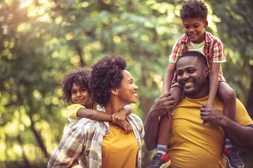 A family spending time together outdoors in Georgia